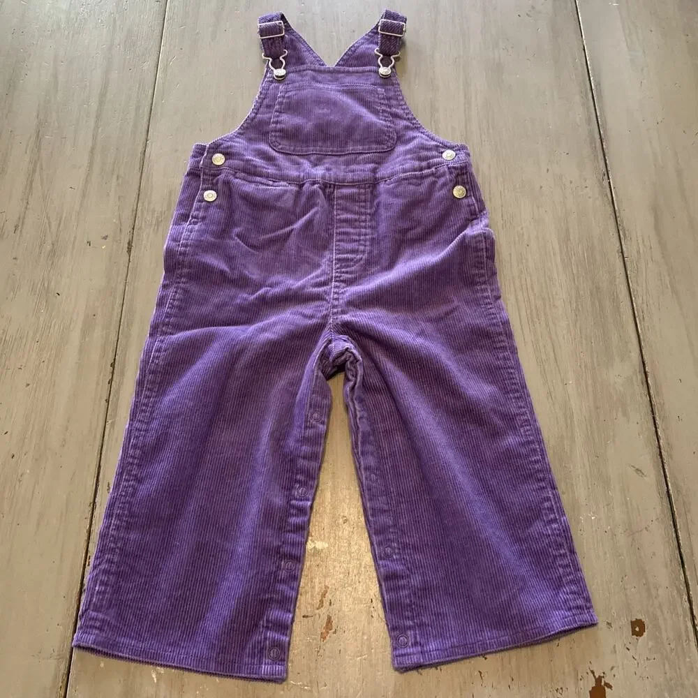 The Children’s Place Purple Lilac Corduroy Overalls Youth Girls 24 Months Vtg